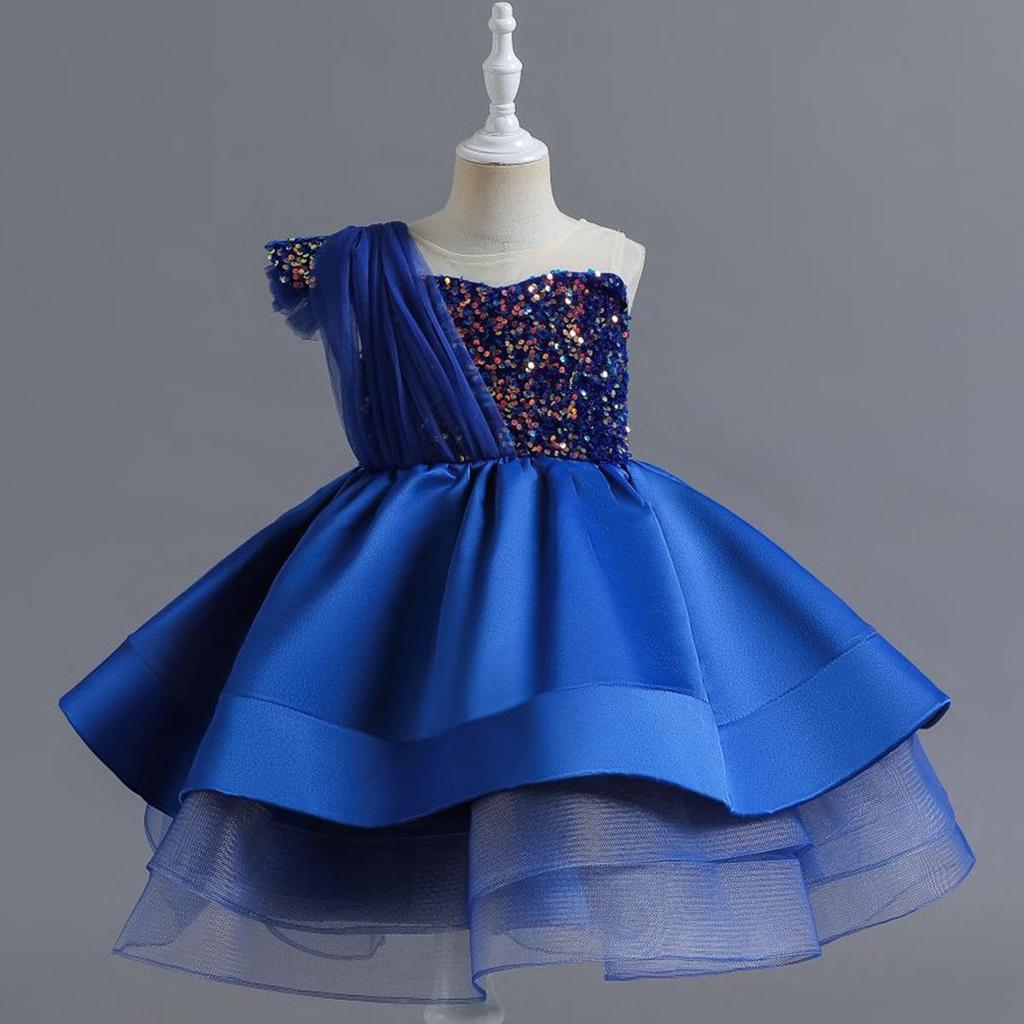 Princess Dress for Girls - Puffy Sequined Birthday, Performance, and Evening Wear