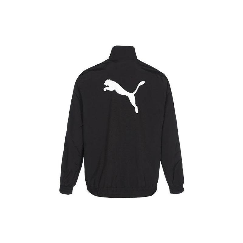 Puma Giacca con Zip e Collo Alto, Stampa Logo con Lettere, Colore Unito, Giacca Unisex, Nero 536771-01