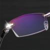 Men Anti Blue Light Glasses Presbyopia Goggles Women Vintage Rimless Eyewear Diopter +1.0 1.5 2.0 2.5 3.0 3.5 4.0