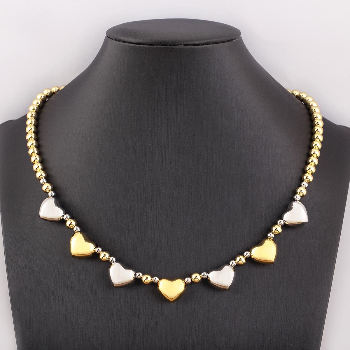 

Nidin New Arrival Romantic Heart Shape Copper Necklace 3 Colors For Women Birthday Party Chain Choker Jewelry Accessories Gifts