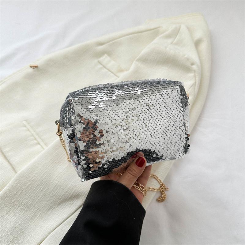 Fashionable 2023 Sequin Shoulder Bag For Women Urban Chic Pu Chain Crossbody Bag