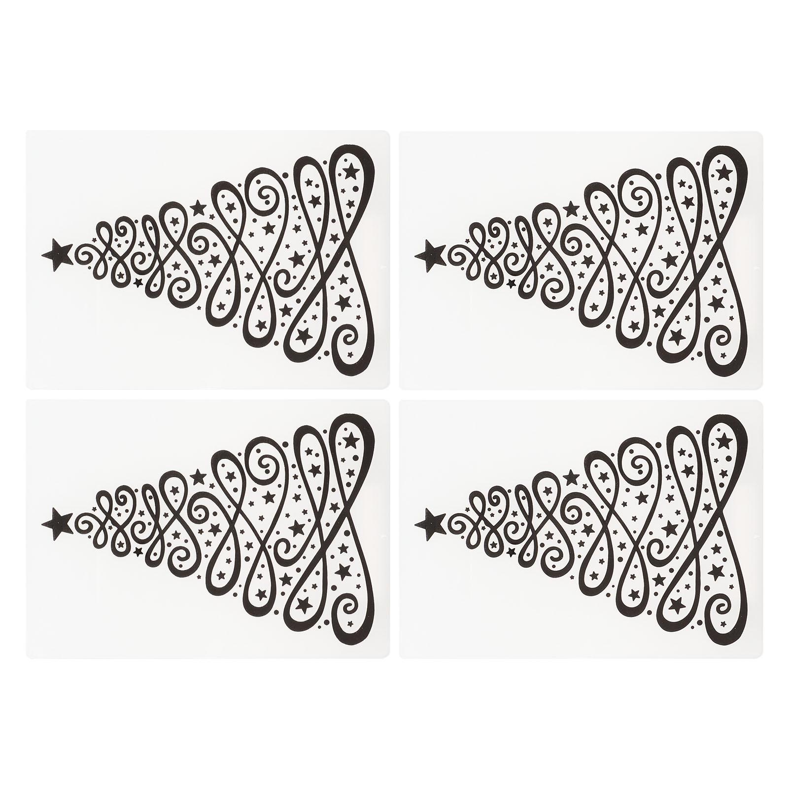 

4 Sheets Embossing Folders Christmas Theme Reusable DIY Embossing Folders for Envelope Photo Albums