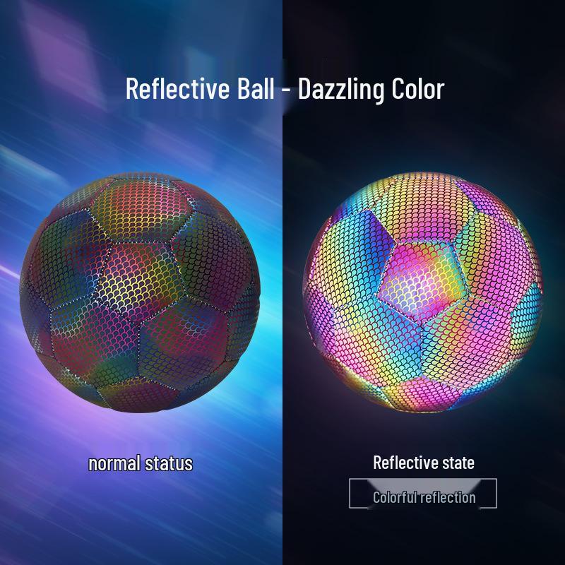 

Светоотражающий светящийся футбольный мяч - Размер 5/4, Машинная сшивка, ПУ для тренировок и игр детей Size 5 (Standard for 11-a-side games)