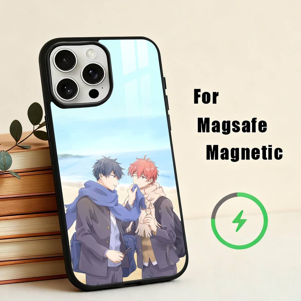 

G-Given BL Anime Ritsuka M-Mafuyu Sato Phone Case For iPhone17,16,15,14,13,12,11 Plus,For Magnetic Wireless Charge Cover iPhone15PROMAX