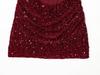 European & American Style Sequin Hip-hugging Waist-cinching Lace-up Short Skirt for Women