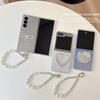 Epoxy Bowknot Mirror Phone Case for Samsung Z Flip 8 & Fold 7 with Bracelet