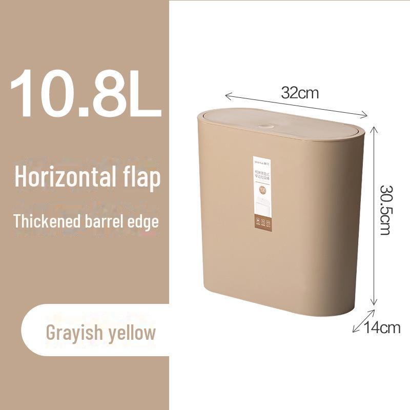 Cubo de Basura de Plástico Camellia Nórdico con Tapa Abatible para Cocina, Baño o Aseo