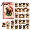 Calendario de Adviento Caja de Navidad 2026, Calendario de Cuenta Atrás de 24 Días con Colgantes Decorativos de Perro/Caballo/Gato/Animales de Acrílico 2D, Colgante Mini Animal