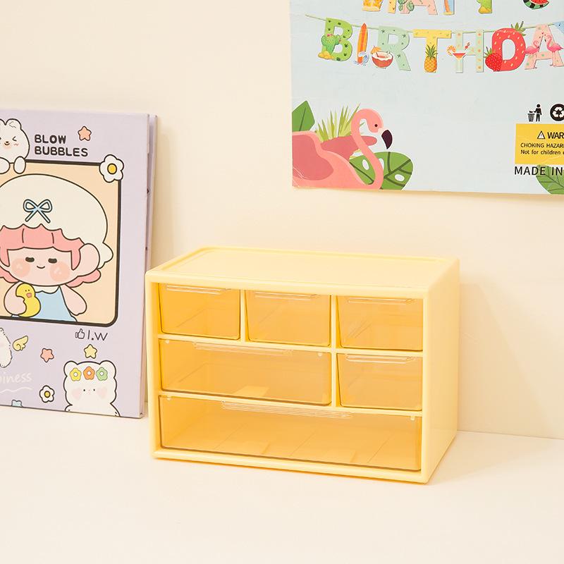 

«Стильный пыленепроницаемый ящик для хранения вещей – 6 отделений для общежития, канцелярских принадлежностей, ювелирных изделий и многого другого»