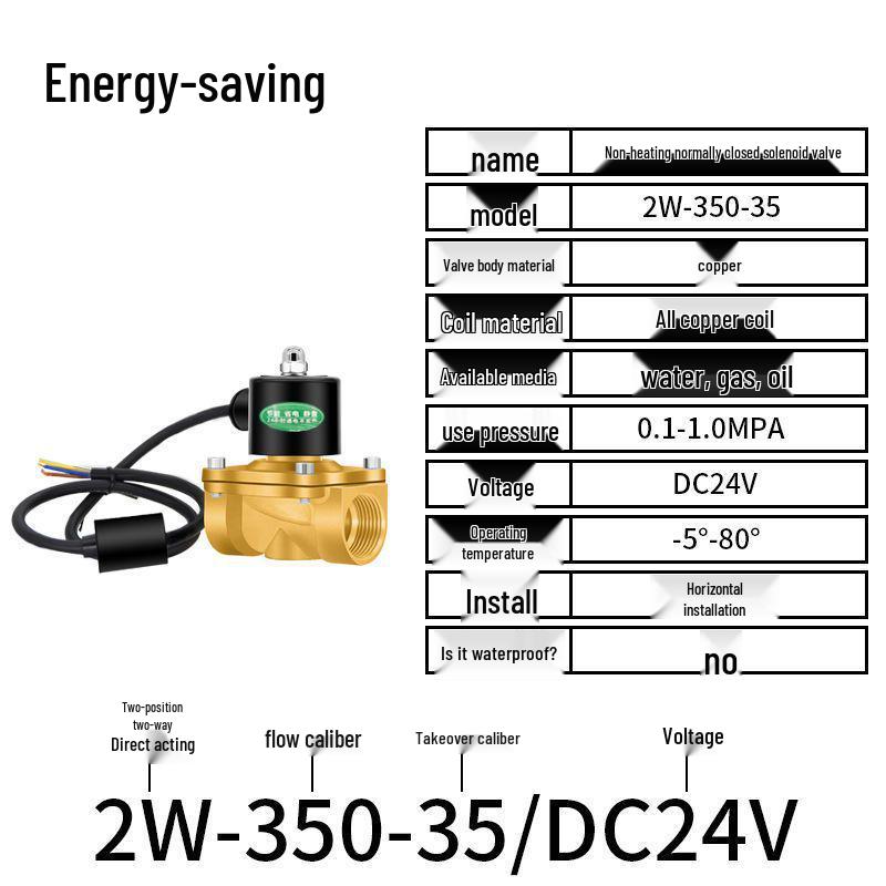 Válvula Solenoide Eléctrica - 1 Pulgada, 4 Puntos, Normalmente Cerrada, 12V/24V/220V Control de Agua y Drenaje