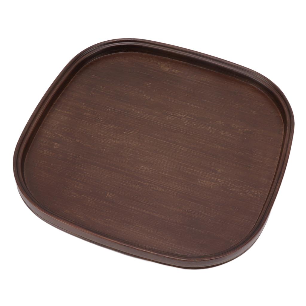 Tea Tray Bamboo Teaboard Refreshment Dried Fruit Teacup Serving Plate Walnut Wood Color S