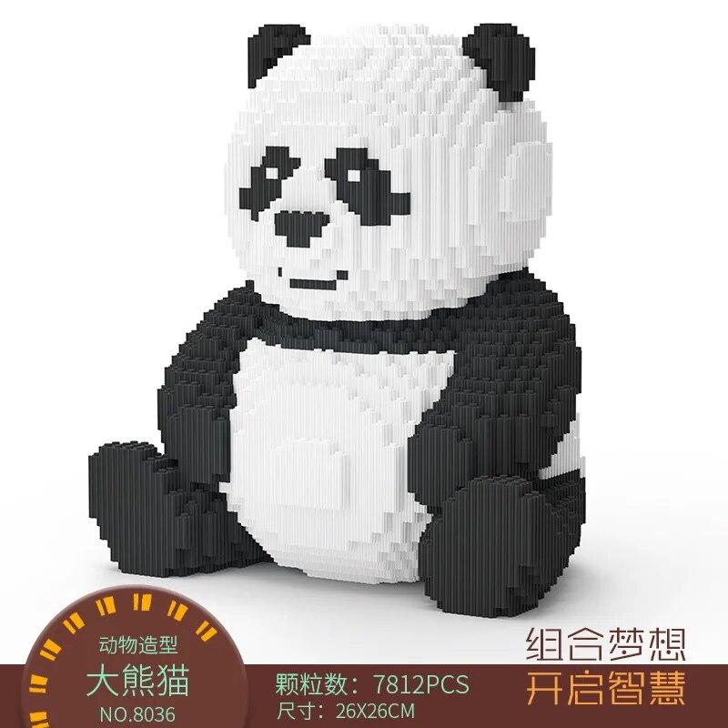 8200 шт. + Волшебные строительные блоки с изображением панды и жирафа — фото 8