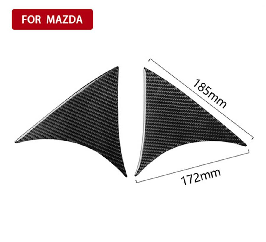 2PCS Rear Window Spoiler Side Wing Cover Trim Frame for Mazda3 Axela 2014 2015 2