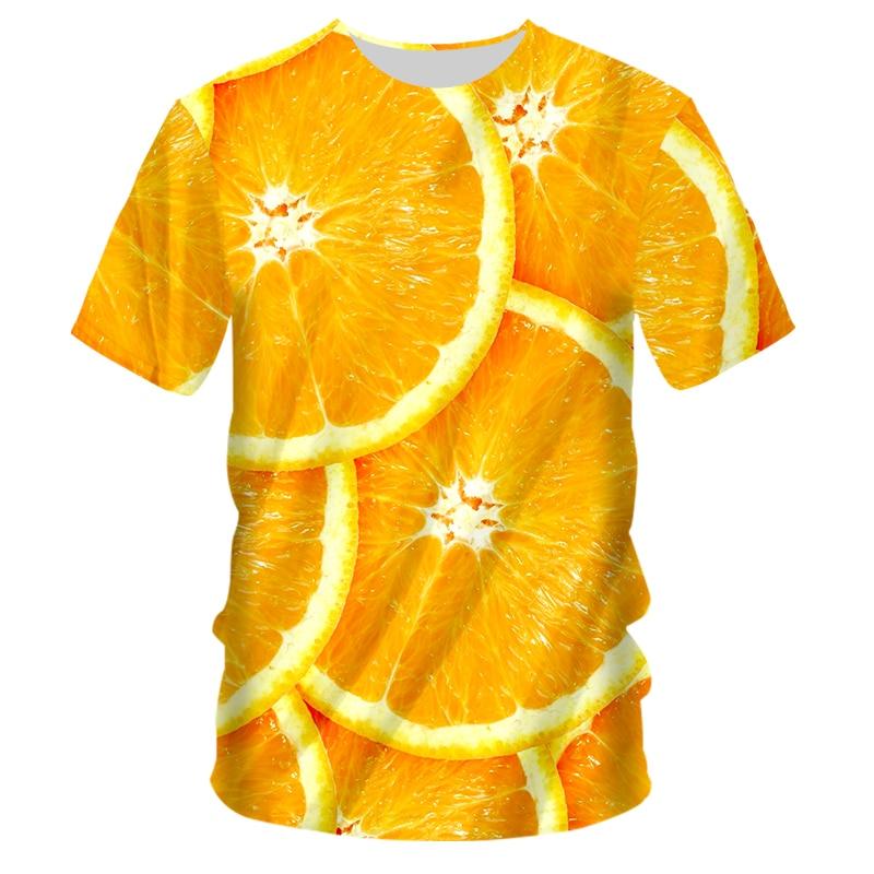 Mode Fruitpatroon 3D Print T-shirts Zomer Heren/Dames Ronde Hals Korte Mouw T-shirt Casual Oversized Tops Streetwear Kinderkleding