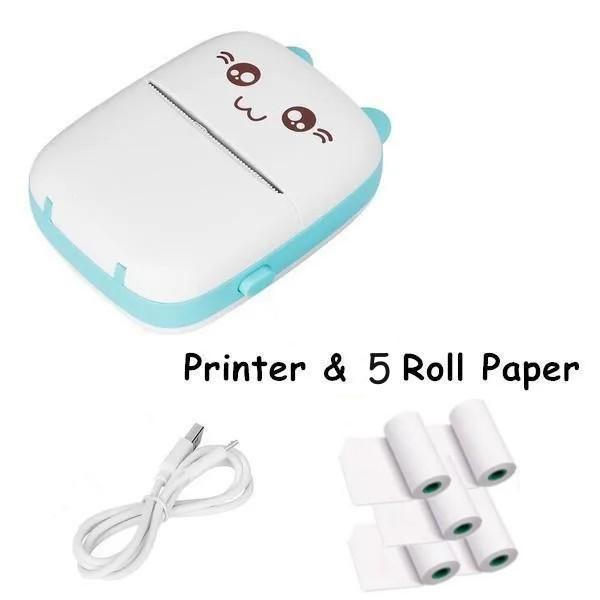 Mini Printer for IPhone and Android, Wireless Mini Photo Printer Label Printer, Portable Mini Thermal Printer for Printing Label