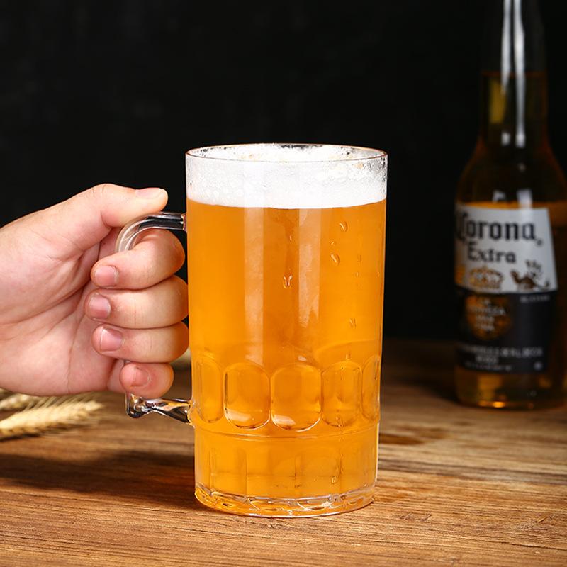 Acrylic Beer Mug KTV Transparent Anti-fall Large Beer Cup Drinks Cups Breakfast Milk Coffee Water Mug Barware Drinkware New