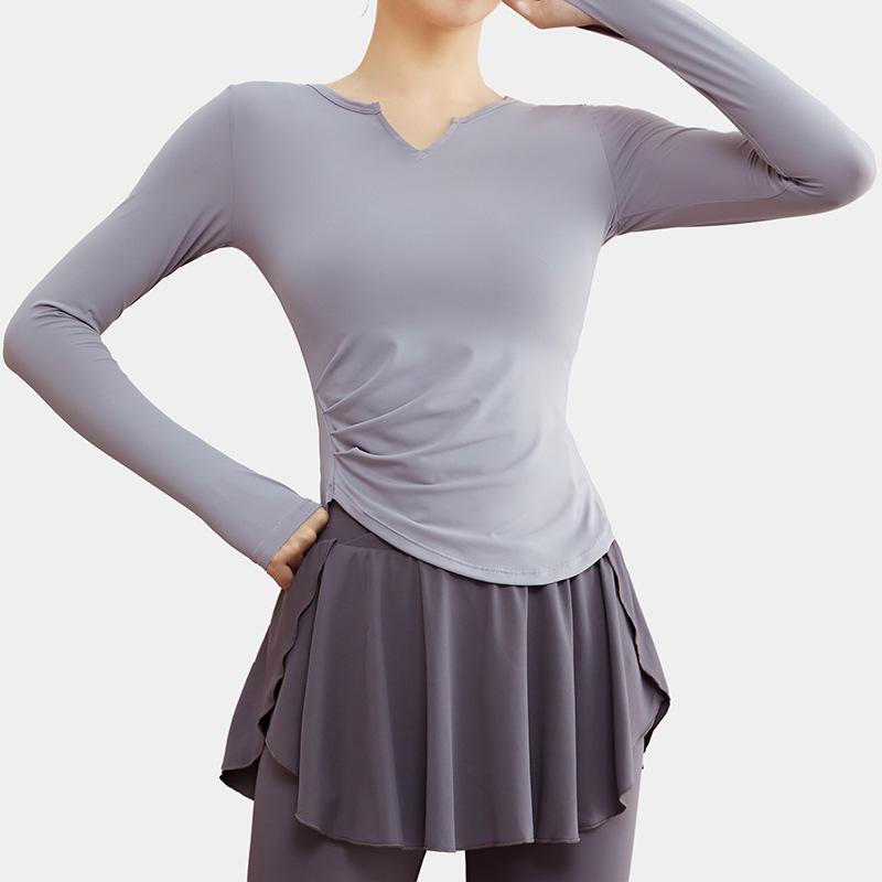 

Весенне-летняя блузка с V-образным вырезом и длинными рукавами с драпировкой для инфлюенсеров Extra Extra Large