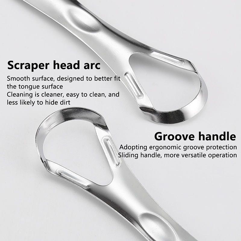 Stainless Steel Tongue Scraper Cleaners For Oral Hygiene Tongue Scraper Toothbrush Tongue Scraper Cleaning Brush