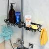 Kitchen Faucet Storage Rack, Sponge Soap Drainage Storage Rack, Hanging Sink Storage Rack with Towel Bar