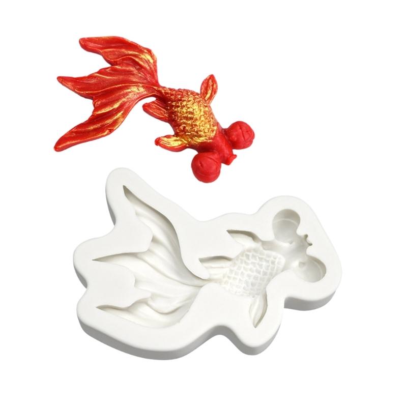 Cute Carp Fish Silicone Mold DIY Cake Pastry Baking Mold Cake Decorating Tool for Making Chocolate Fondant Nonstick