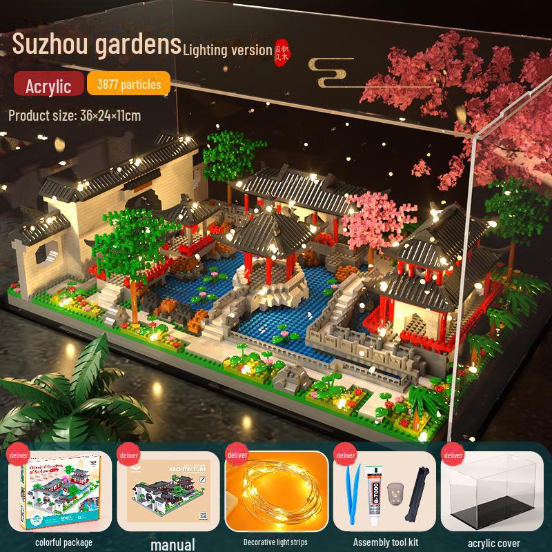 Compatible Suzhou Gardens Ancient Style Building Blocks - Educational Assembly Toy for Children