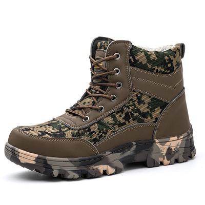 Herren Wasserdichte Stahlkappe Winter Arbeitsstiefel - Anti-Smash, Durchtrittsicher, Deodorant, Abriebfest, Samtgefüttertes Schutzschuhwerk