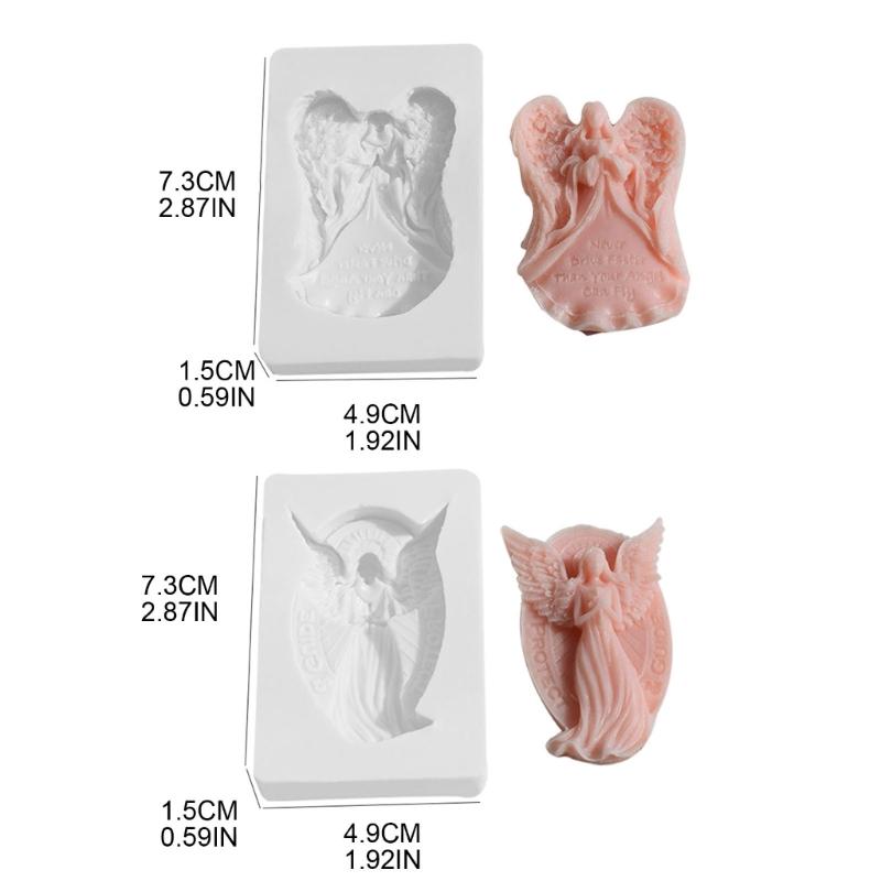 Silicone Pray Angel Plaster Candle Mold Epoxy Clay Craft DIY Ornaments Jewelry Making Tool Chocolate Fondant Mold