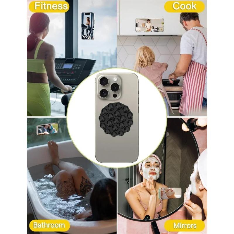 Strong Magnetic Hands Free Silicone Suction Cup Phone Grip Holder for Magsafe Universal Selfies Videos Mac Safe Lazy Mount Stand