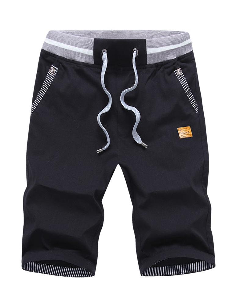 Men's Cotton Linen Breathable Workwear Shorts - Casual Summer Five-Point Mid-Length Beach Pants