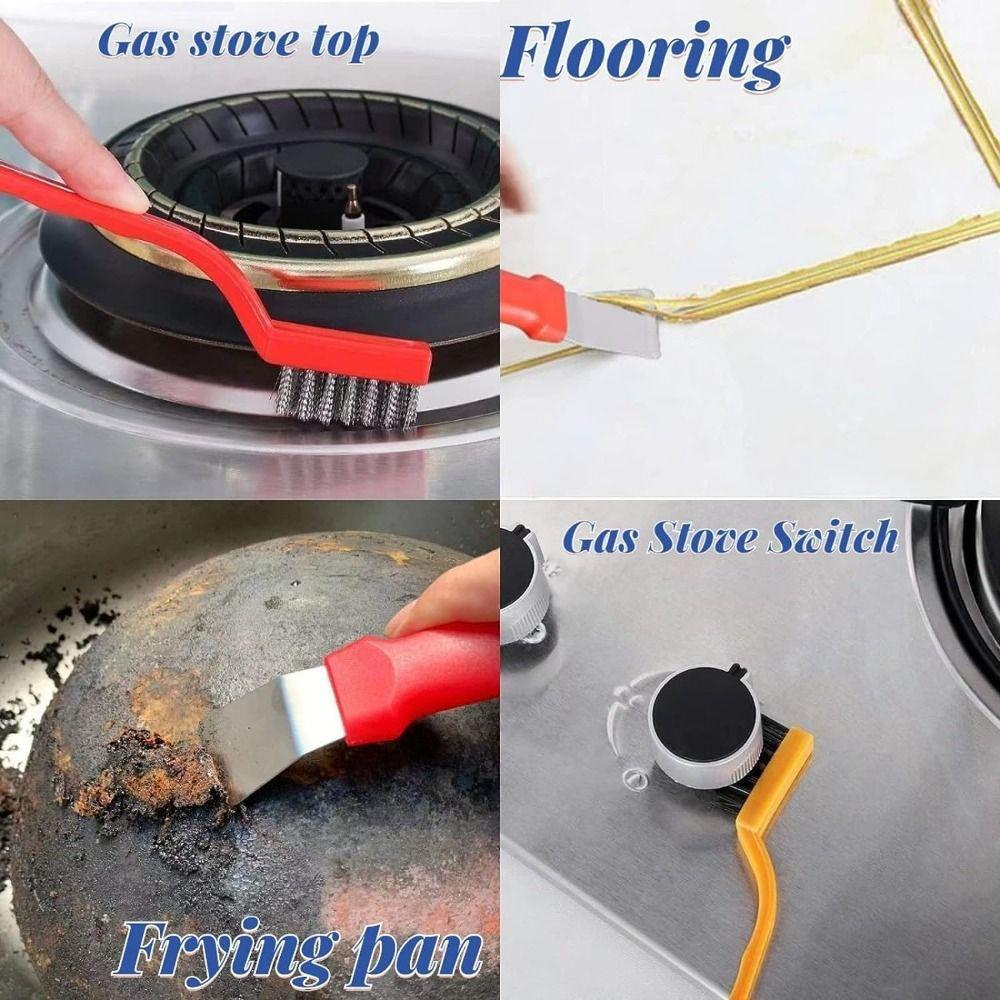 5pcs Brass Scratch Brush Heavy Duty Wire Brush Set Cleaning Supplies   Deep Cleaning