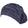New Autumn and Winter Single-layer Thin Mixed Color Pleated Pullover Hat for Men and Women, Knitted Yarn for Warmth and Cold Insulation, Pile Cap