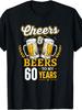 Unisexs Th Birthday Beer Lovers TShirt Funny Cheers Beers Party Shirt with Beer Mugs Machine Washable Black Tee B