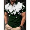 New Men's Summer Polo Fashion Digital Printing Design Machine Washable Outdoor Sports Top