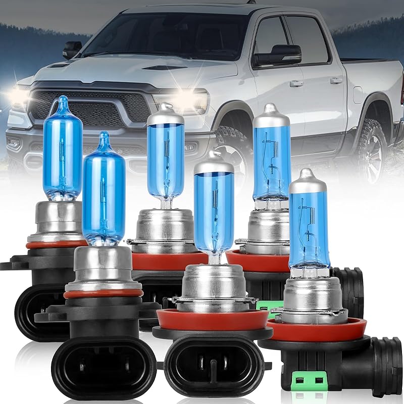 9005 H11 Halogen Headlight Bulbs For Toyota Prius 2010-2011 High Performance Halogen Car Headlight Bulb for Brighter Light, 9005 High Beam+H11 Low