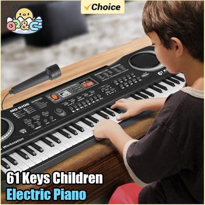 Ungiftige Kinder Elektronische Klaviertastatur Tragbar 61 Tasten Orgel Mit Mikrofon Lernspielzeug Musikinstrument Geschenk Für Kind Anfänger