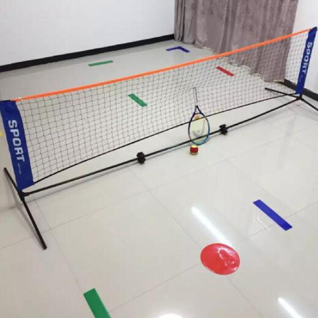 Tennis Net & Post Set Racquet Sports Network Net Portable Frame Badminton Beach 3 Meter Volleyball Training Net Mesh