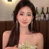Korean-Style Water Drop Tassel Ear Cuff - High-End Luxury Fashion Earrings