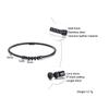 Choker Necklace Men's, Lava Rock Braided Leather Necklaces, Men Boho Hippie Jewelry ,Oil Diffuser Surf Necklaces in Black