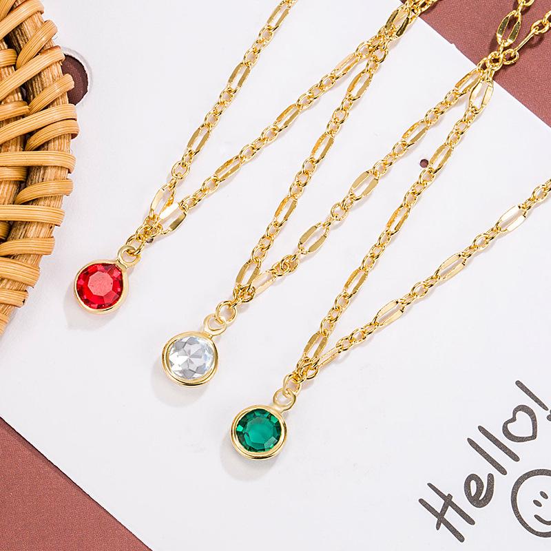Ladies Crystal Pendant Necklace Jewelry
