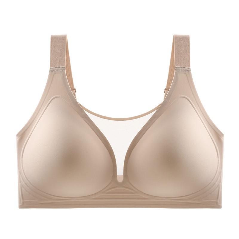 Plus Size Full Cup Mesh Bra Thin Cup For Large Bust