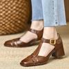Summer Women High Heels Fashion Pumps Chunky Cozy Casual Shoes Dress Elegant Woman Sandals 2026 Trend Party Sandalias De Tacón