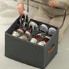 1Pcs Fabric Shoe Organizer Foldable Shoe Storage Bin with Clear Lid Shoe Storage Box Adjustable Dividers for Sneakers Loafers