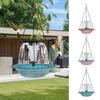 Bird Bath with Water Fountain Pump Solar Powered Hangable Bird Feeder Garden Decorations for Nature Lovers Deck Backyard