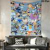 Bingo Friends Tapestry Fun Vibrant Decor Tapestry Wallmounted Background Cloth Work Of Art Home Decor Background Wall Hanging Cloth