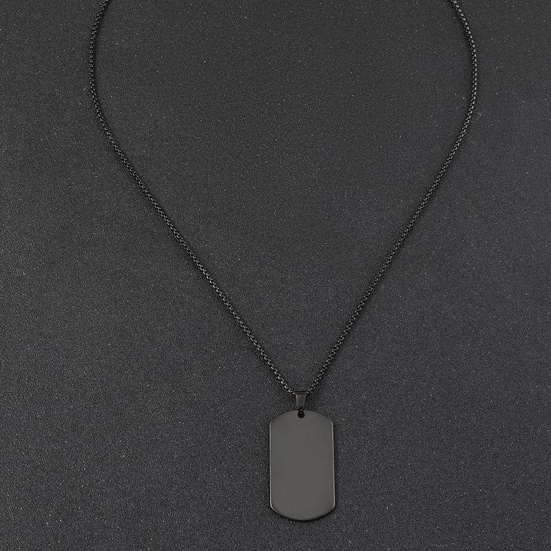 Explosion-Proof Stainless Steel Blank Military Tag Pendant Necklace - Laser Engravable