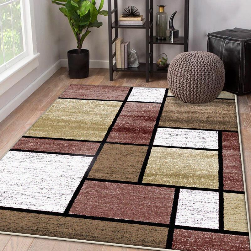 

Nordic Geometric Living Room Carpet Abstract Home Decoration Large Area Antiskid Rugs Lounge Bedroom Fluffy Plush Floor Mat Soft 60*90cm