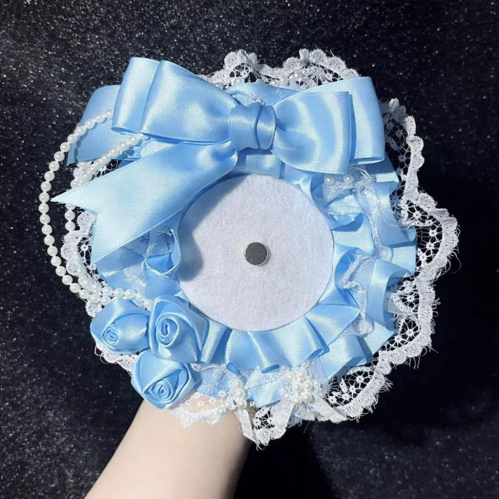Sweet DIY Lace Card Holder Lolita Anime Lace Photocard Case with Ribbon Handmade Photo Protector Case Photo Storage
