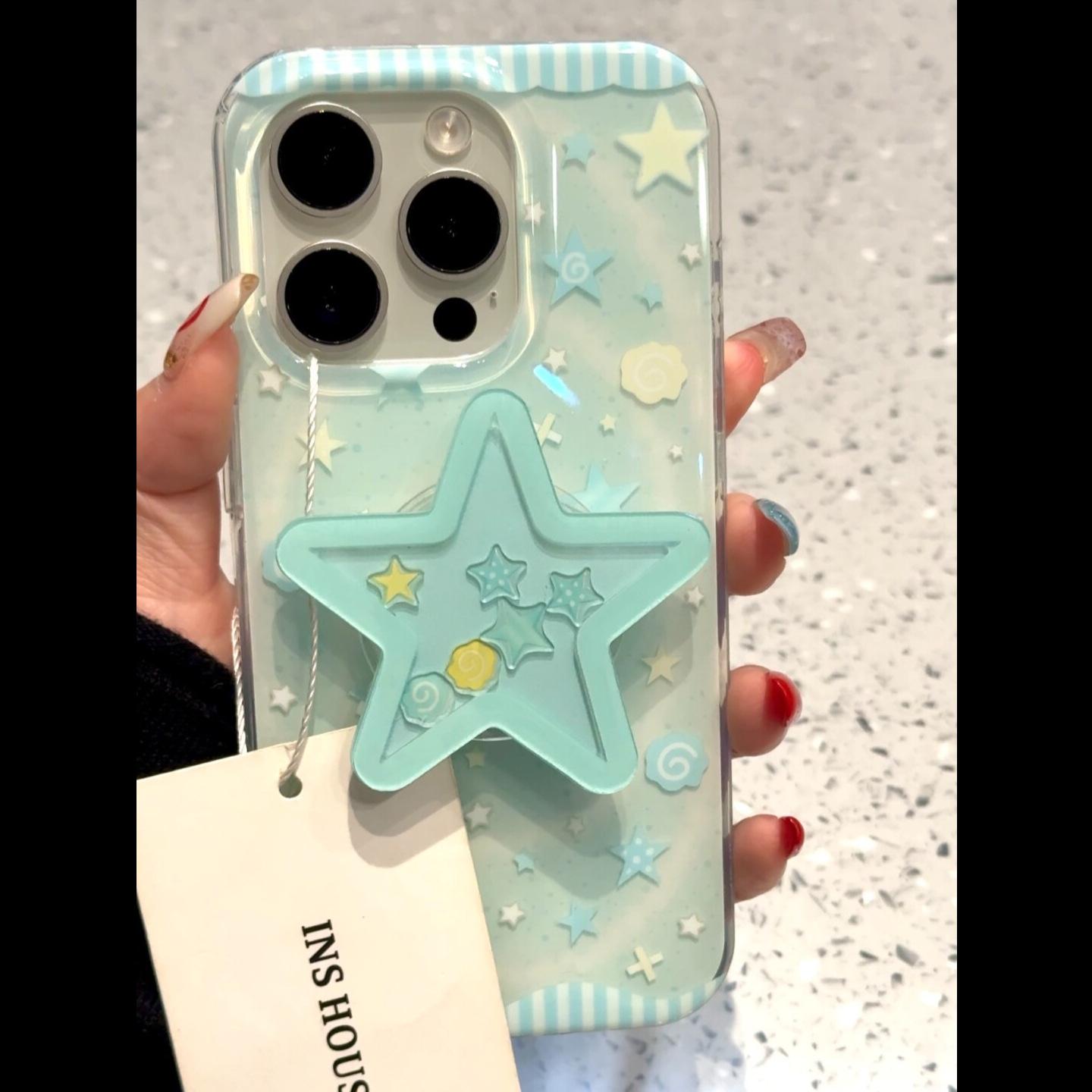 

Star Fish Cake Stand for Apple 15promax Phone Case for IPhone16 Cartoon 13/14 Female For iPhone XSMAX