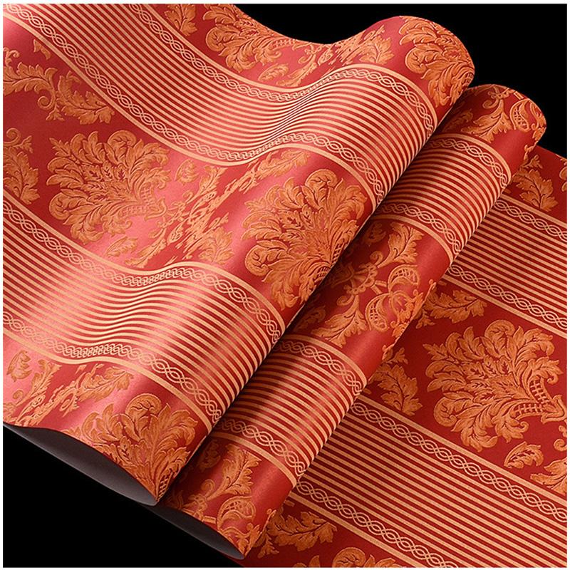 9.5M European-Style Non-Woven Wallpaper Bedroom Living Room Home Decoration 3D Luxury TV Background Wall Simple Wall Stickers