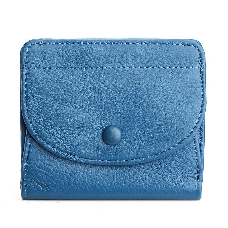 Women's Genuine Leather Top Layer Cowhide Coin Card Holder Wallet Multi-functional Coin Lady Purses